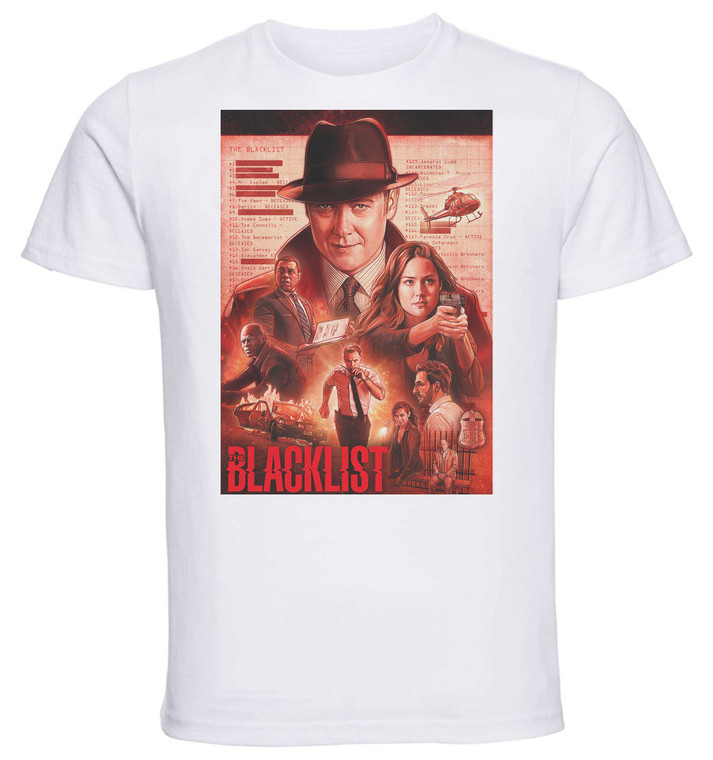 T-Shirt Unisex - White - TV Series - Playbill - The Blacklist Variant 14