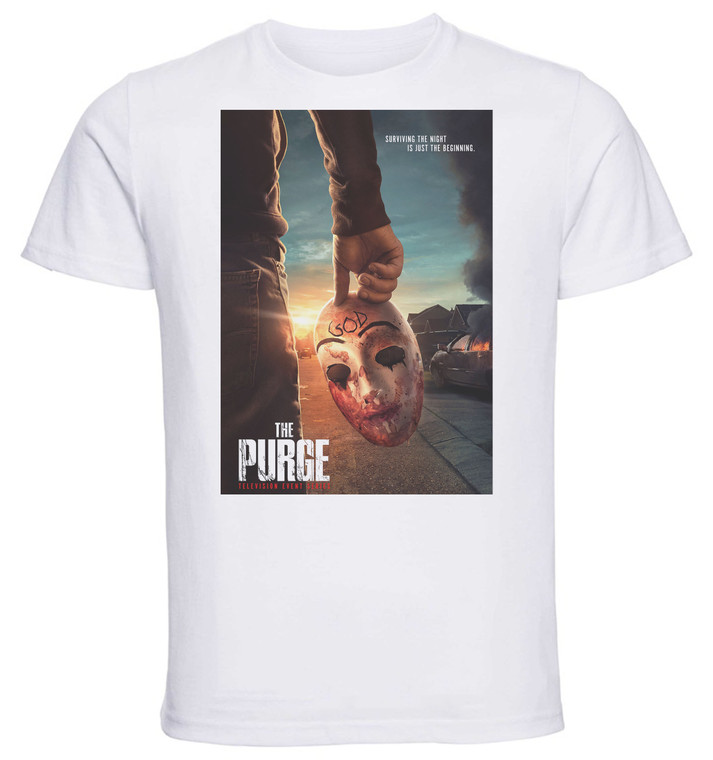 T-Shirt Unisex - White - TV Series - Playbill - The Purge