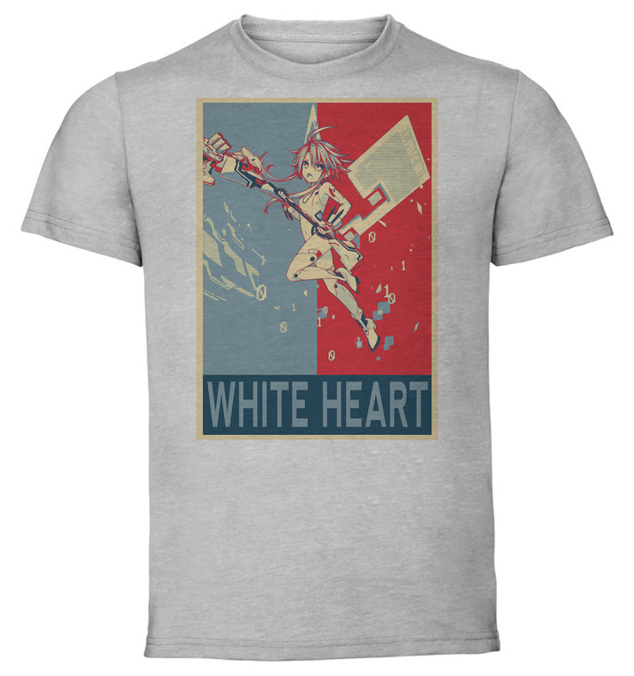 T-Shirt Unisex - Grey - Propaganda - Azur Lane - White Heart