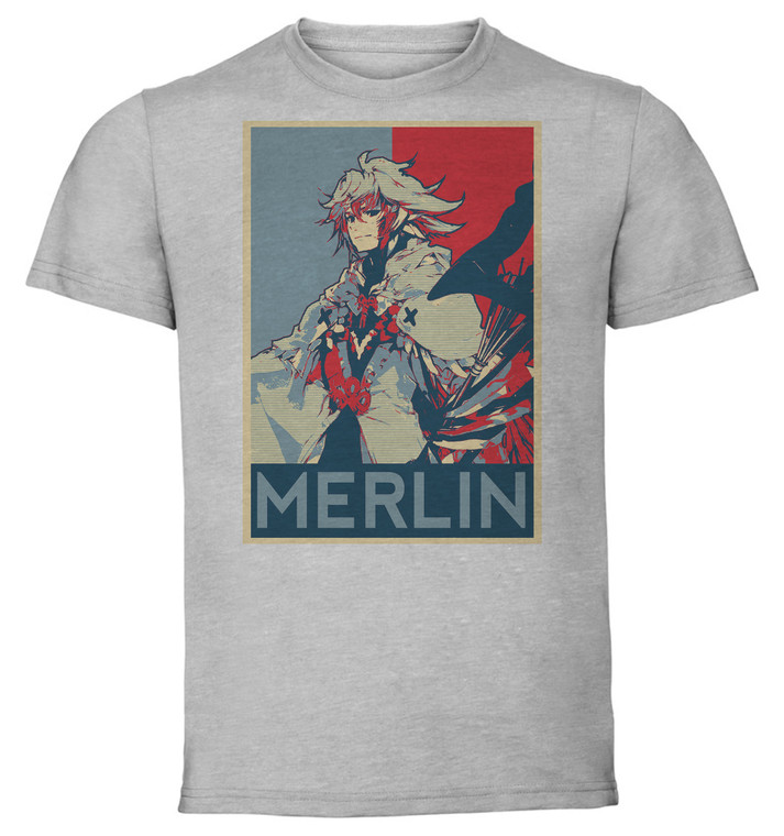 T-Shirt Unisex - Grey - Propaganda - Fate Grand Order Merlin variant