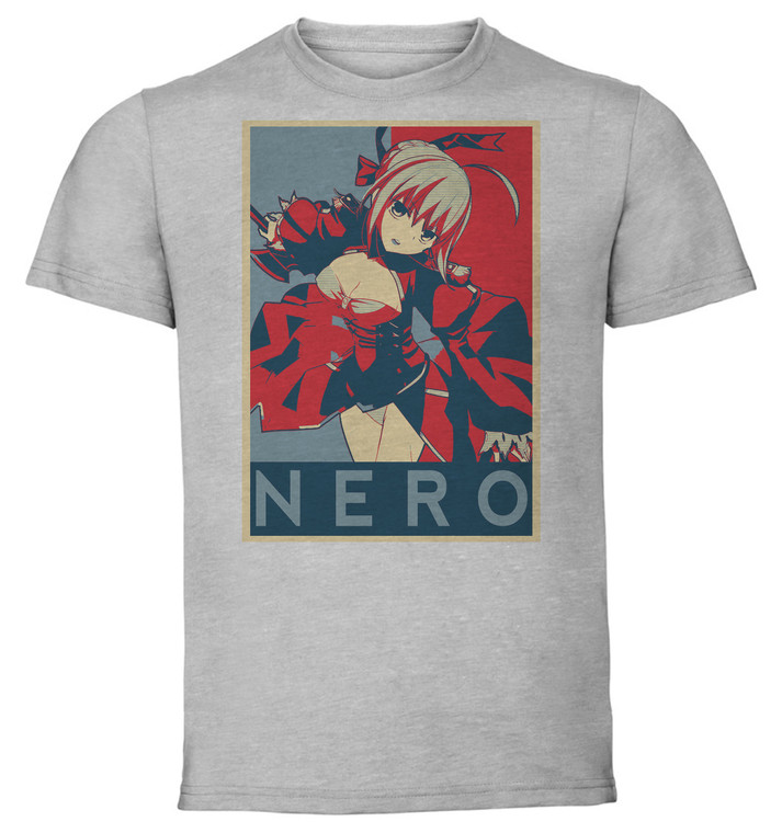 T-Shirt Unisex - Grey - Propaganda - Fate Grand Order Nero Claudius variant 3