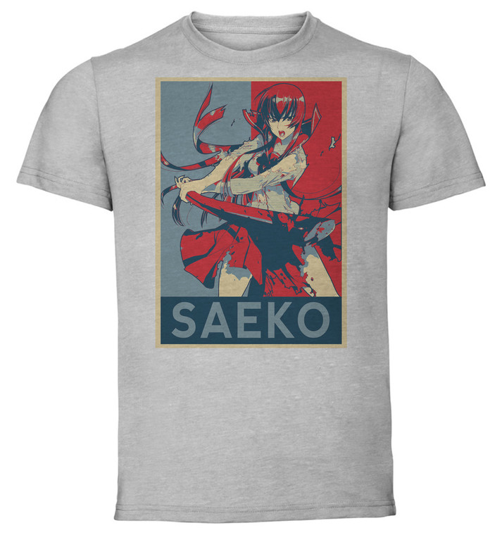 T-Shirt Unisex - Grey - Propaganda - Highschool Of The Dead - Saeko Busujima variant 2