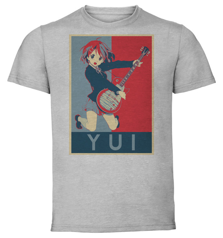 T-Shirt Unisex - Grey - Propaganda - K on - Yui Hirasawa variant 3