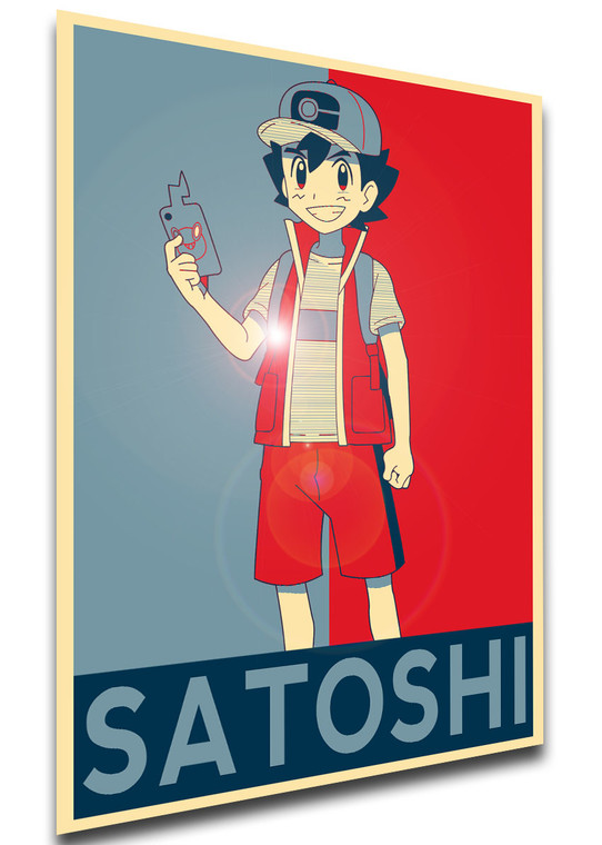 Poster - Propaganda - Pokemon - Satoshi