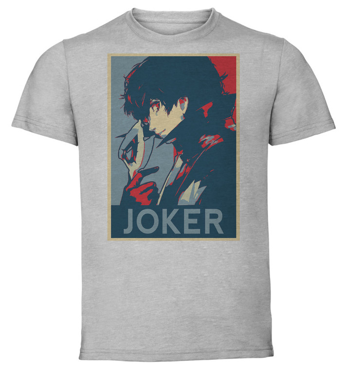 T-Shirt Unisex - Grey - Propaganda - Persona 5 - Joker variant