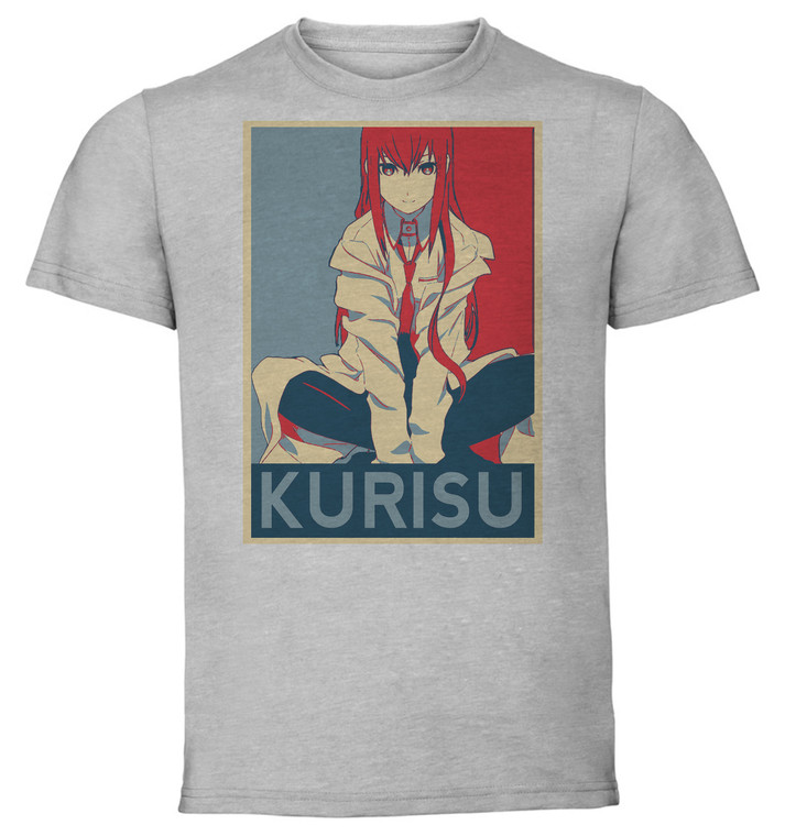 T-Shirt Unisex - Grey - Propaganda - Steins Gate - Kurisu Makise variant