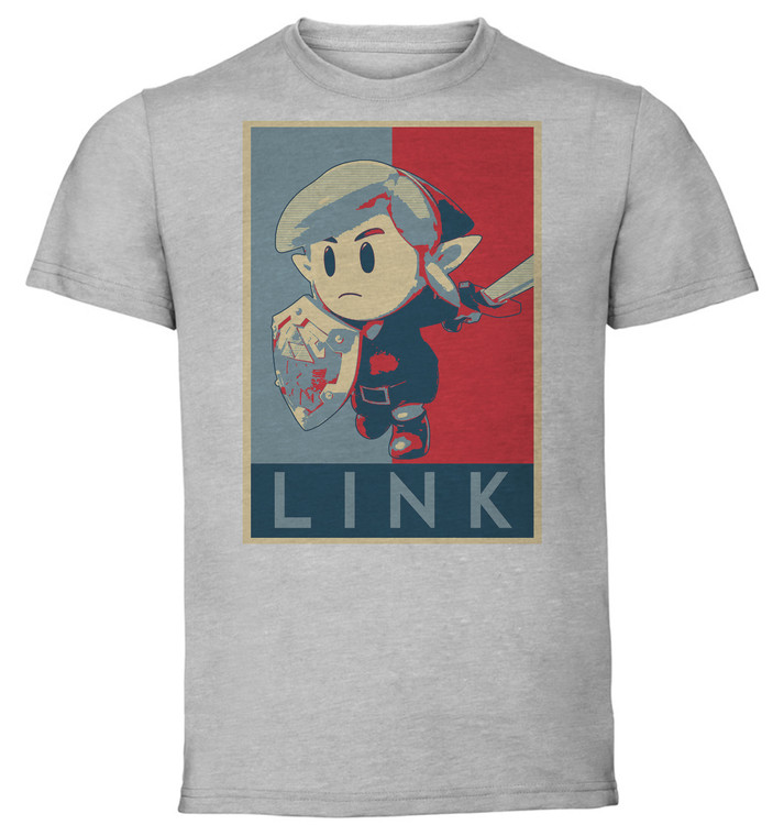 T-Shirt Unisex - Grey - Propaganda - The Legend Of Zelda - Link's Awakening - Link