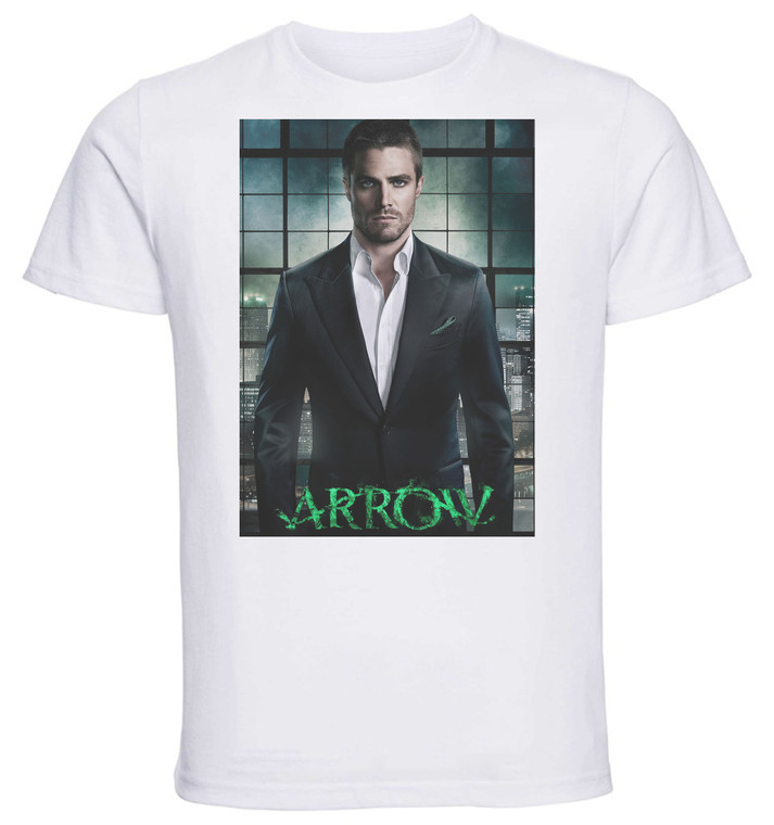 T-Shirt Unisex - White - TV Series - Playbill - Arrow Variant 01