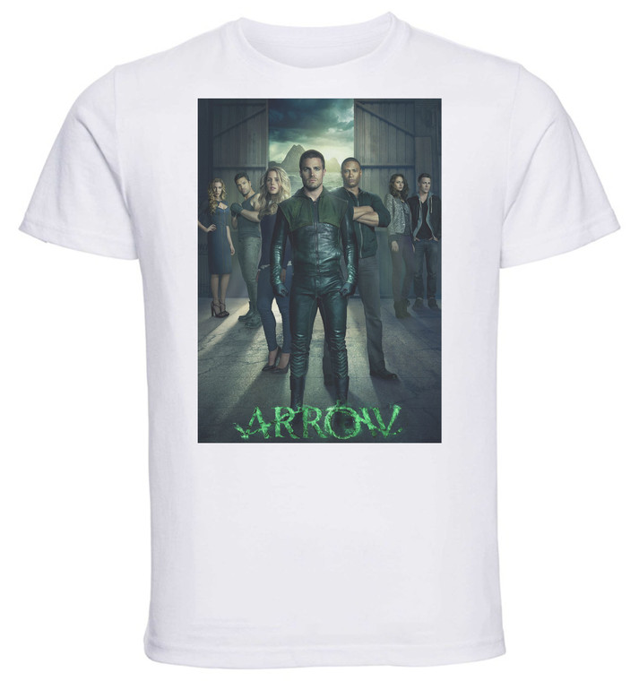 T-Shirt Unisex - White - TV Series - Playbill - Arrow Variant 04