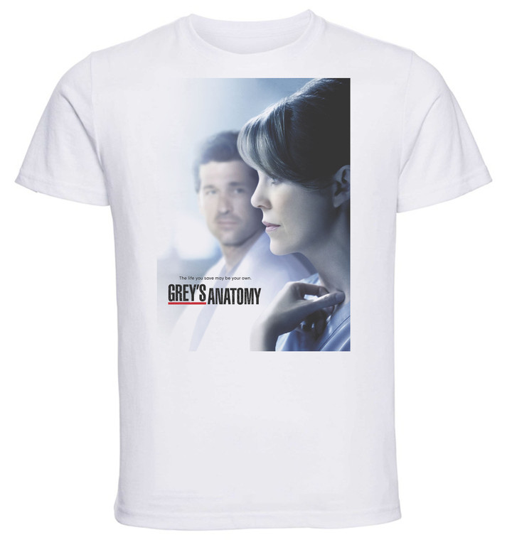 T-Shirt Unisex - White - TV Series - Playbill - Grey's Anatomy Variant 04