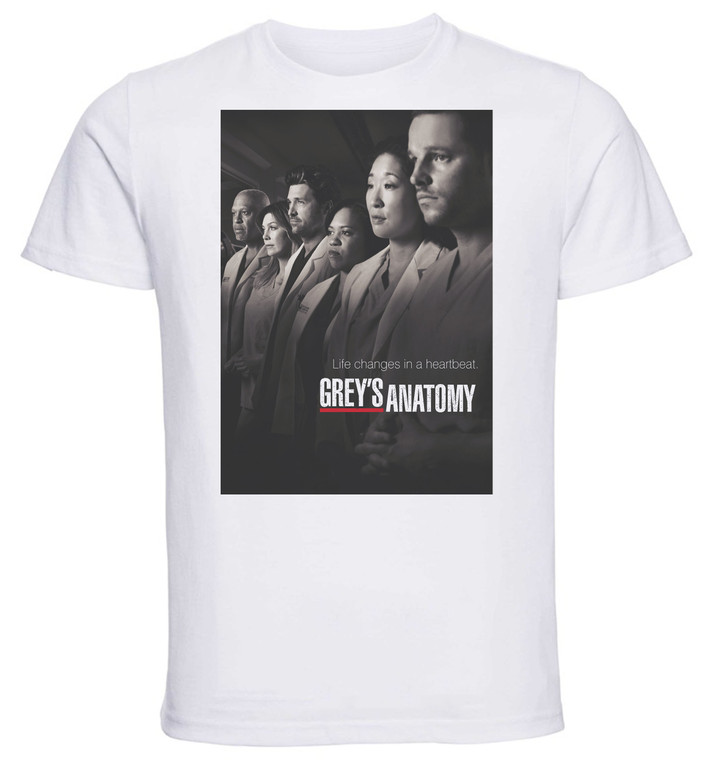 T-Shirt Unisex - White - TV Series - Playbill - Grey's Anatomy