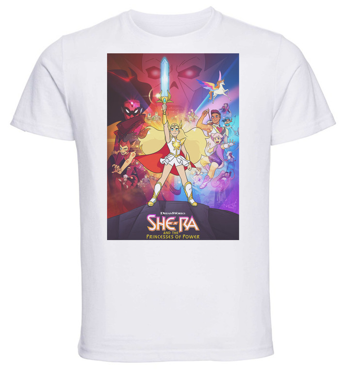 T-Shirt Unisex - White - TV Series - Playbill - She-ra and the Princesses of Power Variant 01