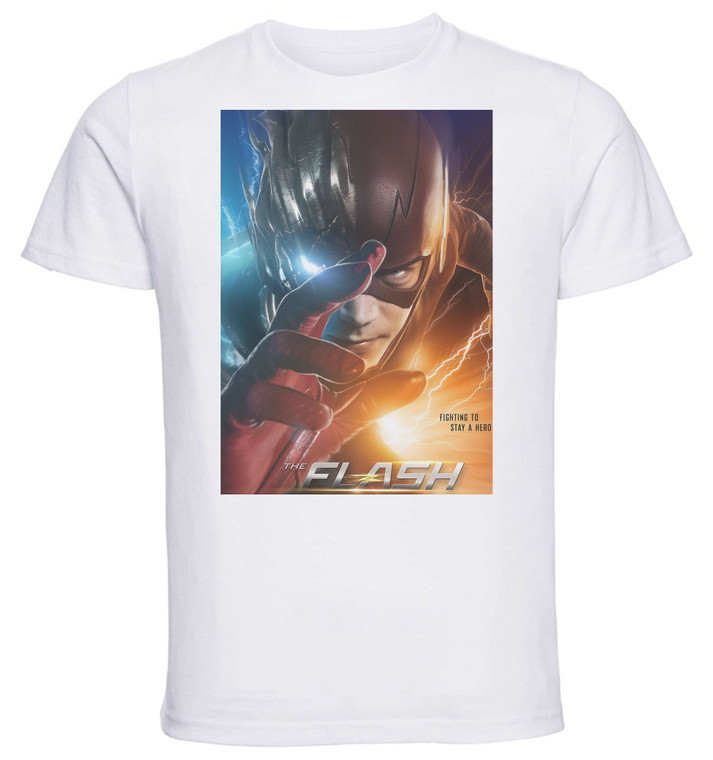 T-Shirt Unisex - White - TV Series - Playbill - The Flash Variant 03