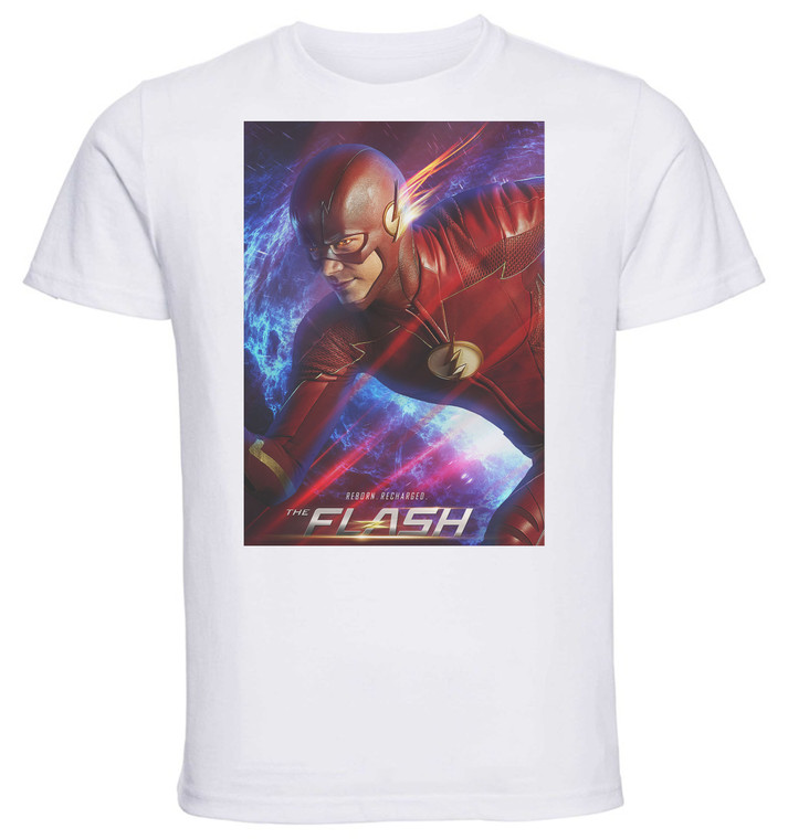 T-Shirt Unisex - White - TV Series - Playbill - The Flash Variant 04