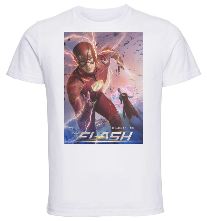 T-Shirt Unisex - White - TV Series - Playbill - The Flash Variant 07
