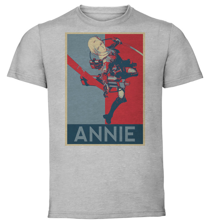 T-Shirt Unisex - Grey - Propaganda - Attack On Titan Annie Leonhart variant