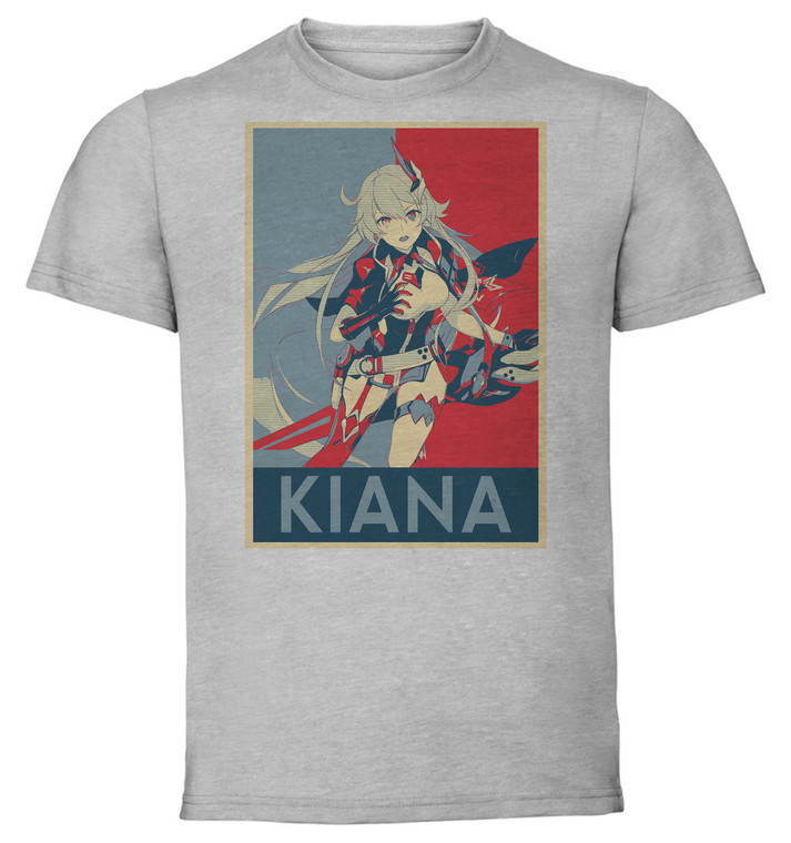 T-Shirt Unisex - Grey - Propaganda - Houkai 3rd Impact Kiana Kaslana