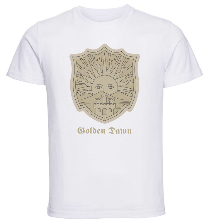 T-Shirt Unisex - White - Anime - Black Clover - Order of the Magic Knights Symbol - Golden Dawn