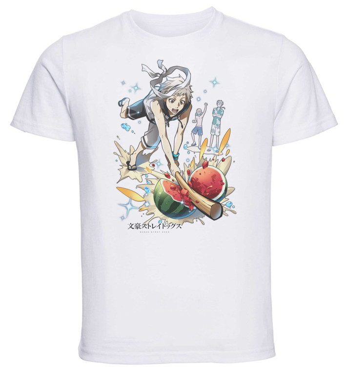 T-Shirt Unisex - White - Anime - Bungo Stray Dogs - ATSUHI NAKAJIMA Watermelon Splitting