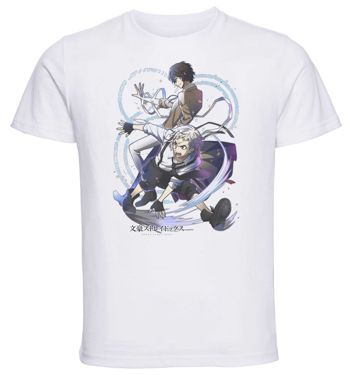 T-Shirt Unisex - White - Anime - Bungo Stray Dogs Atsushi Nakajima & Osamu Dazai Duality