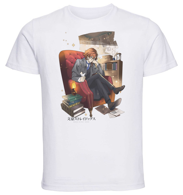 T-Shirt Unisex - White - Anime - Bungo Stray Dogs - CHUYA NAKAHARA Detective T-Shirt Unisex - White - Anime - Bungo Stray Dogs - CHUYA NAKAHARA Detective