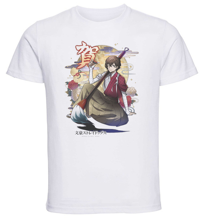 T-Shirt Unisex - White - Anime - Bungo Stray Dogs - DAZAI OSAMU Kimono
