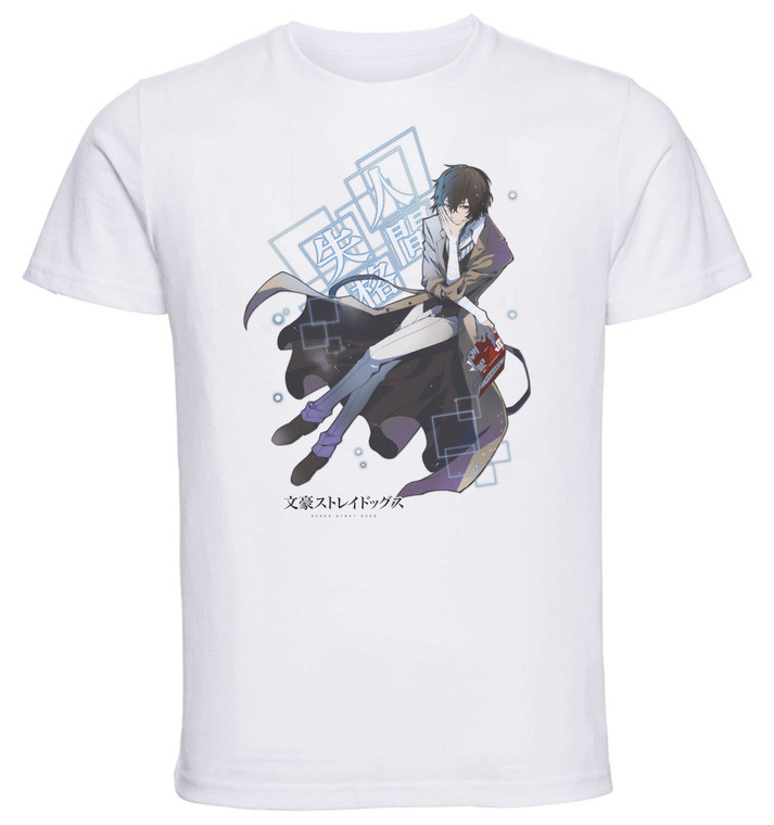 T-Shirt Unisex - White - Anime - Bungo Stray Dogs - DAZAI OSAMU No Longer Human