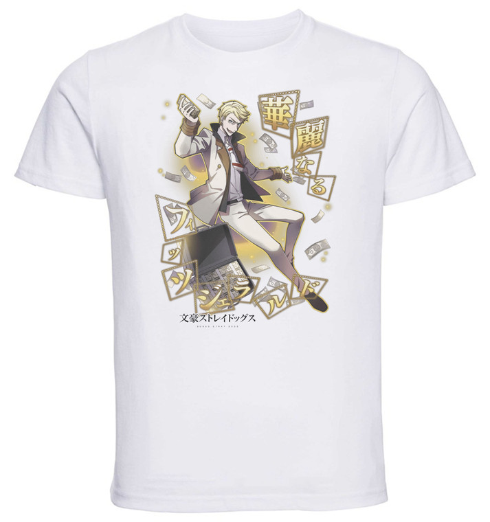T-Shirt Unisex - White - Anime - Bungo Stray Dogs FRANCIS F Leader of the Guild