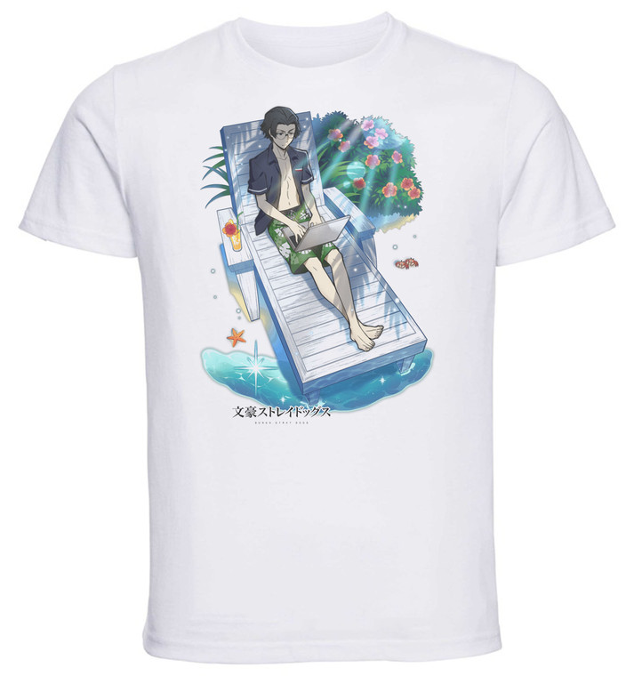 T-Shirt Unisex - White - Anime - Bungo Stray Dogs SAKAGUCHI ANGO Summer Vacation