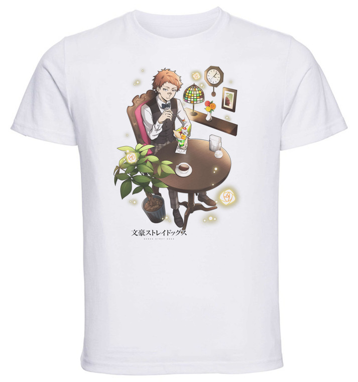 T-Shirt Unisex - White - Anime - Bungo Stray Dogs TACHIHARA MICHIZOU Cafe