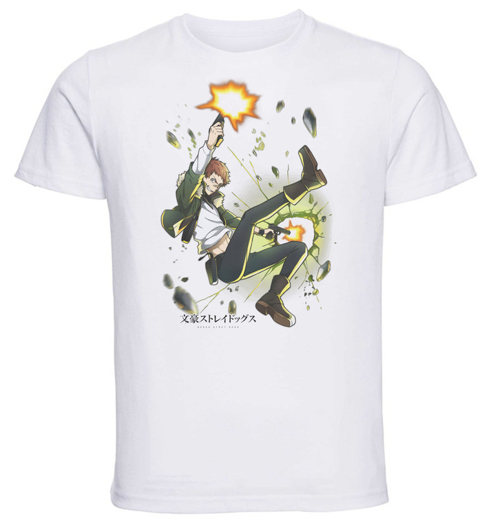 T-Shirt Unisex - White - Anime - Bungo Stray Dogs TACHIHARA MICHIZOU Double Handgun