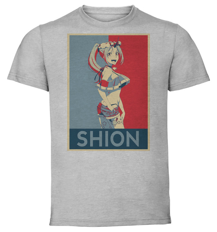 T-Shirt Unisex - Grey - Propaganda - Tensei Shitara That Time I Got Reincarnated as a Slime - Shion variant
