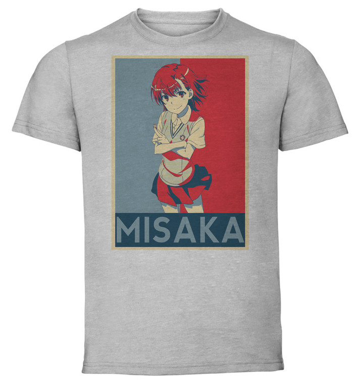 T-Shirt Unisex - Grey - Propaganda - Toaru Majutsu no Index - Misaka
