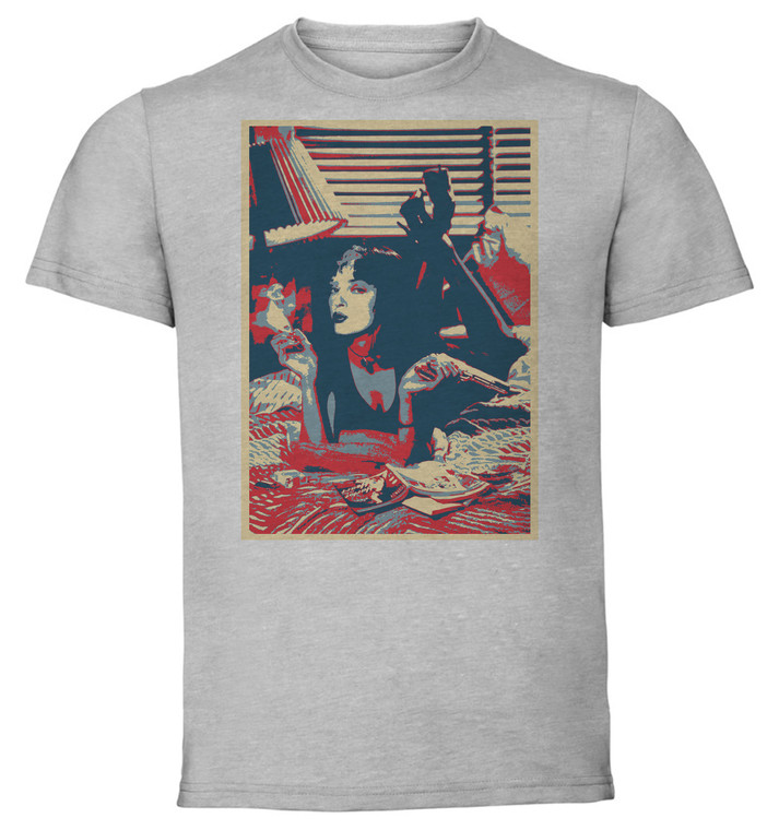 T-Shirt Unisex - Grey - Propaganda Full - Pulp Fiction Mia Wallace