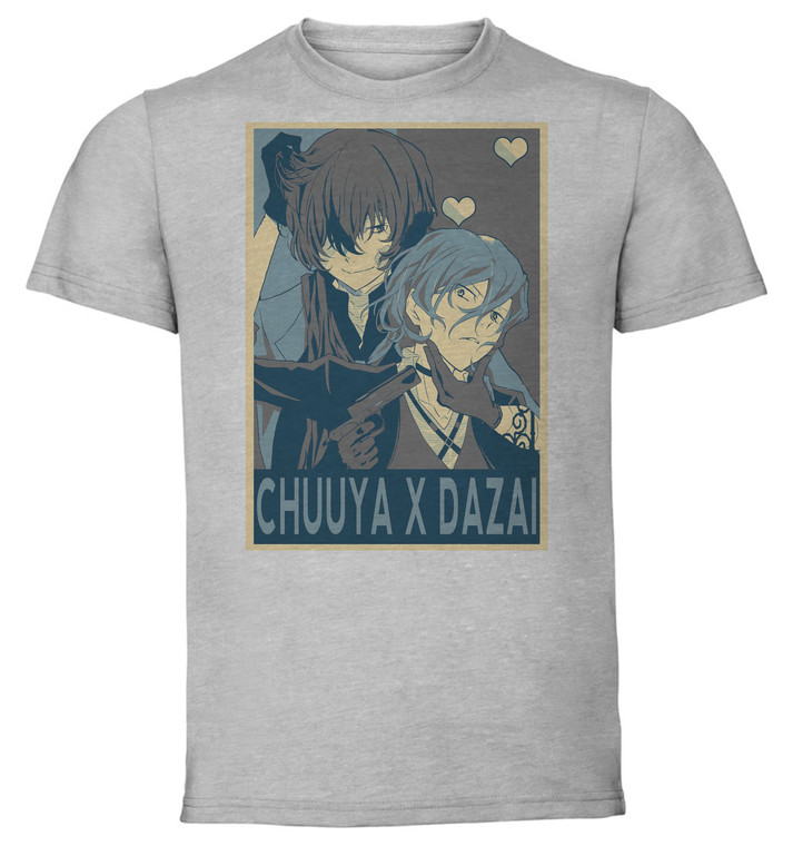 T-Shirt Unisex - Grey - Propaganda Yaoi - Bungo Stray Dogs - Chuuya X Dazai