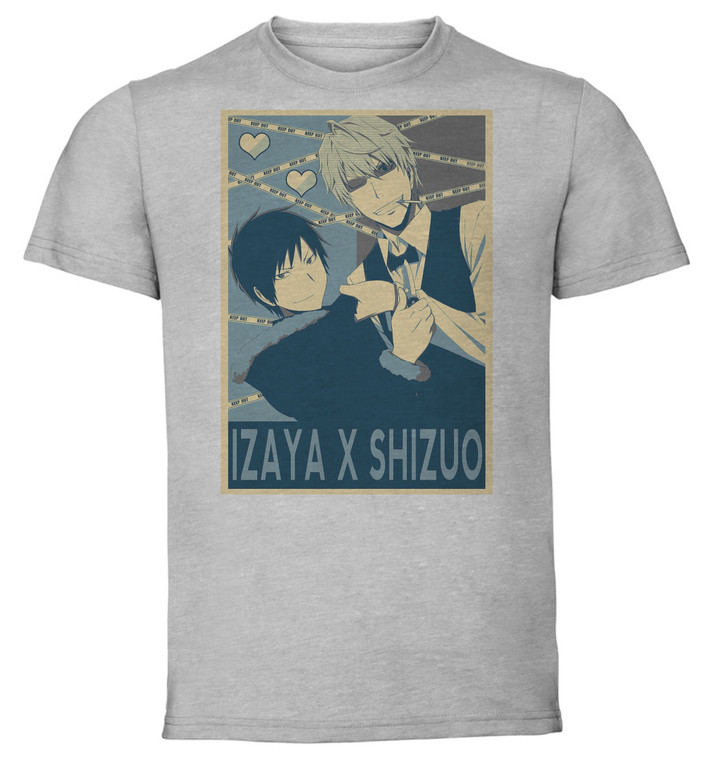 T-Shirt Unisex - Grey - Propaganda Yaoi - Durarara Izaya X Shizuo