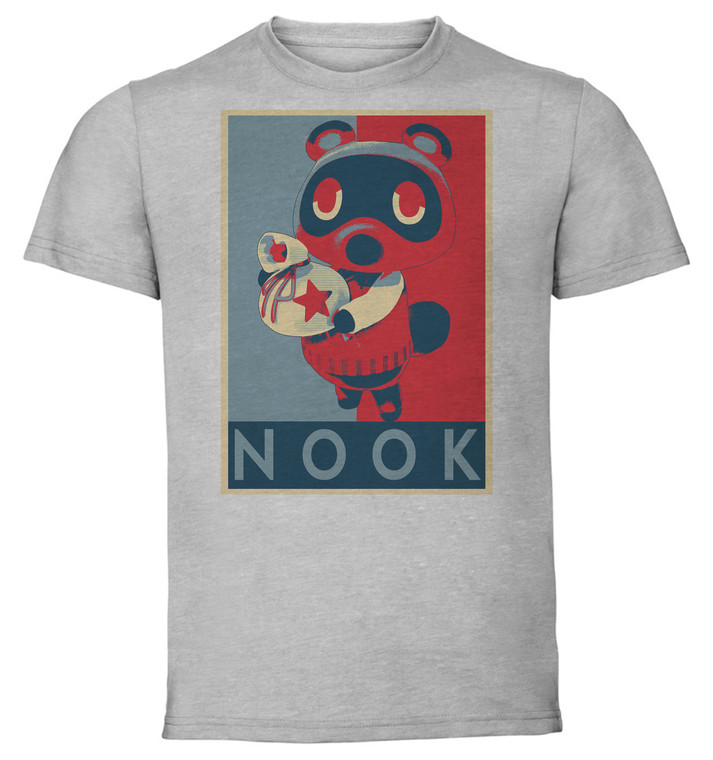 T-Shirt Unisex - Grey - Propaganda - Animal Crossing Tom Nook variant