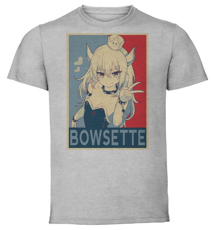 T-Shirt Unisex - Grey - Propaganda - Bowsette v11