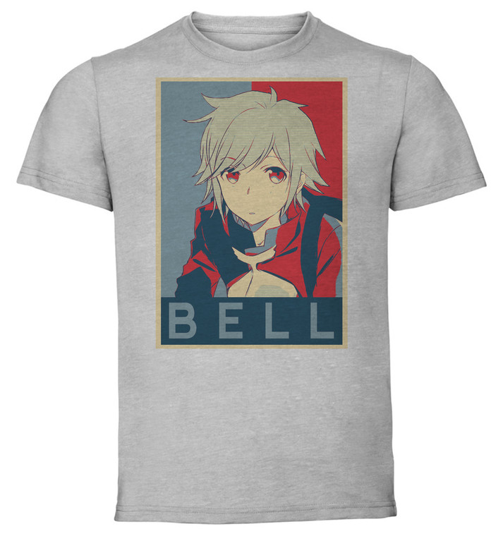 T-Shirt Unisex - Grey - Propaganda - Danmachi - Bell variant 2