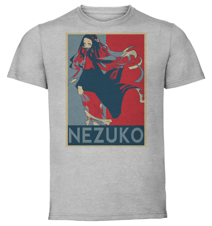 T-Shirt Unisex - Grey - Propaganda - Demon Slayer Kimetsu No Yaiba - Nezuko variant 3