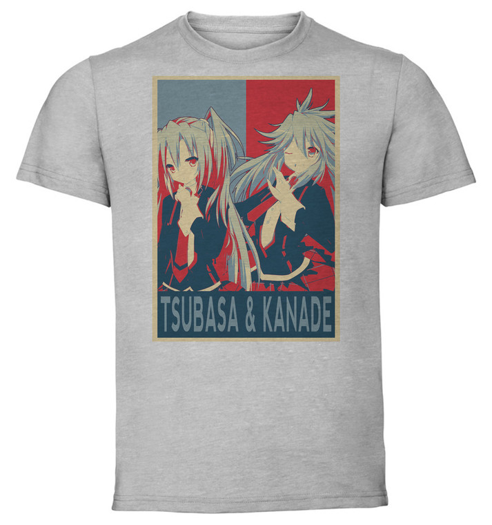T-Shirt Unisex - Grey - Propaganda - Symphogear - Tsubasa Kazanari & Kanade Amou