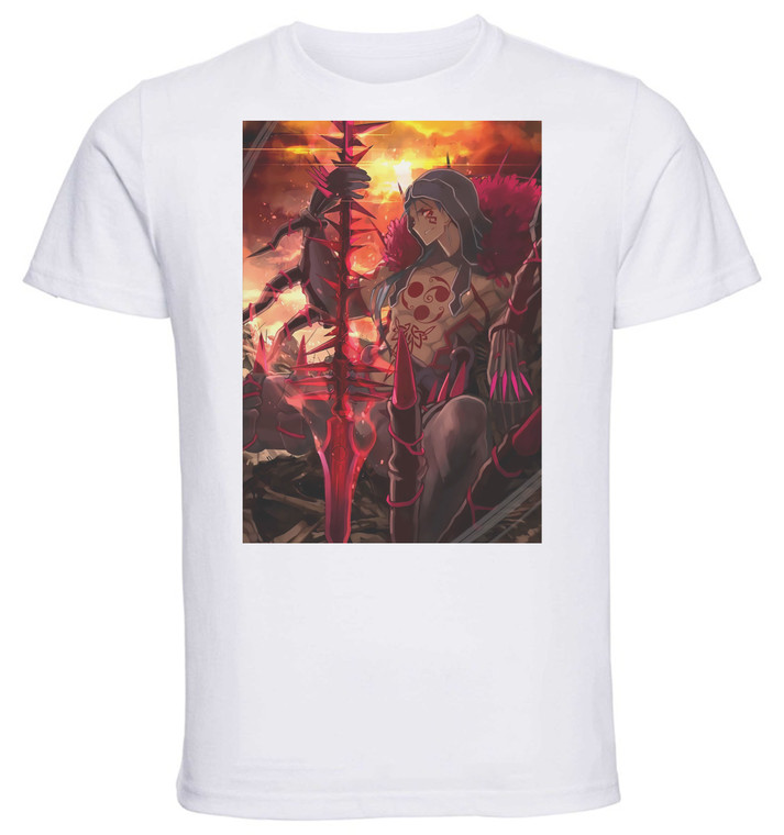 T-Shirt Unisex - White - Fate Grand Order - Cu Chulainn Alter