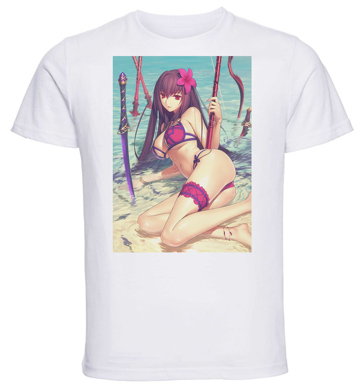 T-Shirt Unisex - White - Fate Grand Order - Scathach Assassin