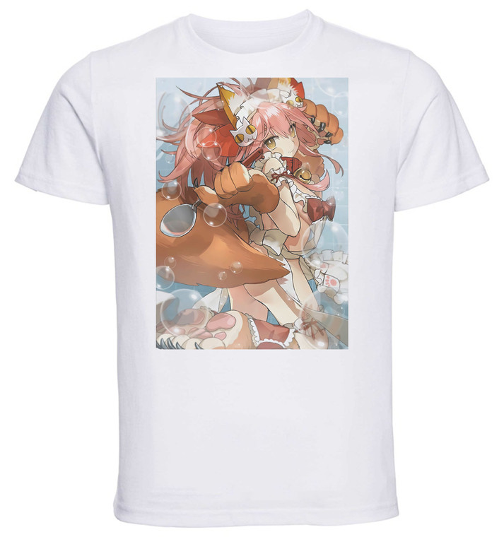 T-Shirt Unisex - White - Fate Grand Order - Tamamo Cat