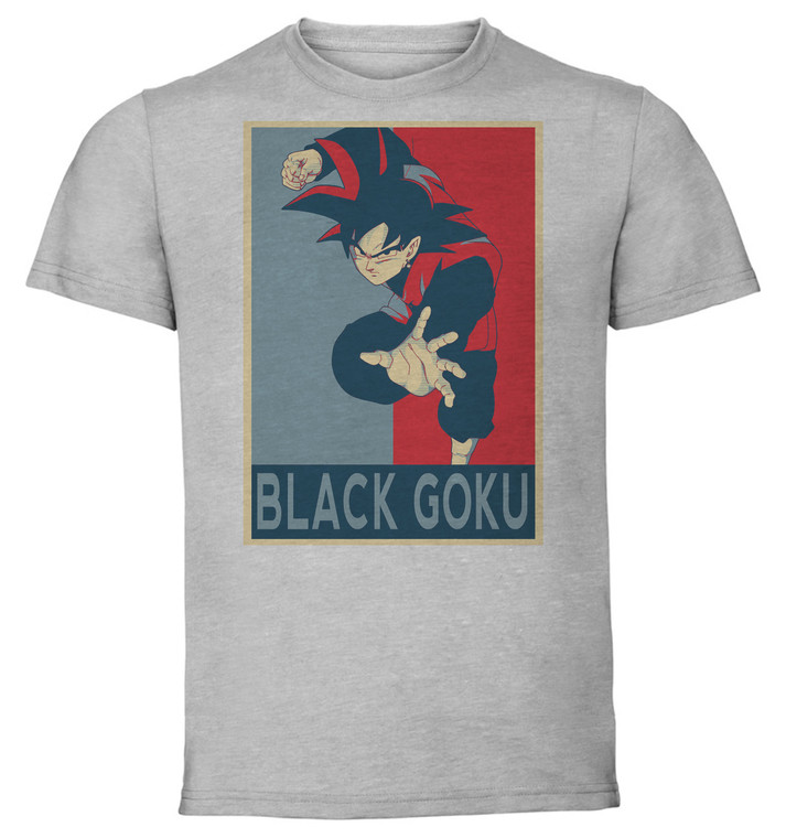T-Shirt Unisex - Grey - Propaganda - Dragon Ball Super Black Goku base form variant