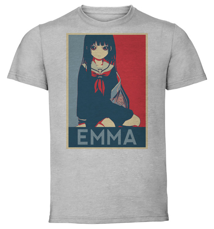 T-Shirt Unisex - Grey - Propaganda - Hell Girl - Jigoku Shoujo - Emma Ai