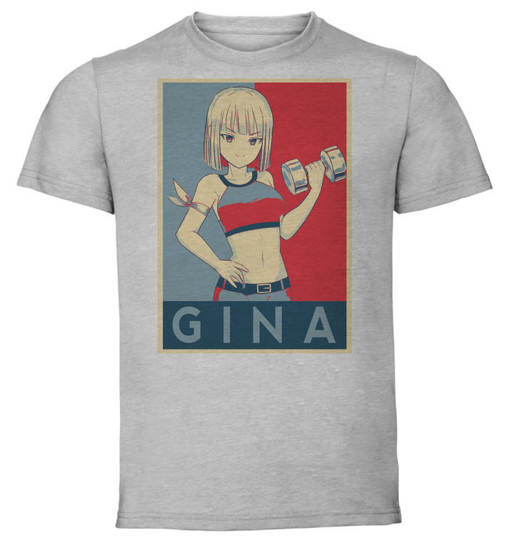 T-Shirt Unisex - Grey - Propaganda - How Heavy are the Dumbbells You Lift - Gina Boyd variant