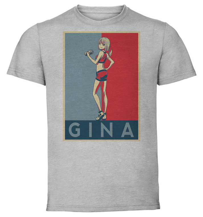 T-Shirt Unisex - Grey - Propaganda - How Heavy are the Dumbbells You Lift - Gina Boyd