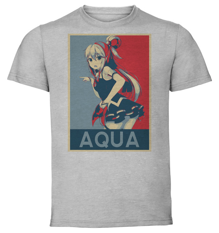 T-Shirt Unisex - Grey - Propaganda - KonoSuba - Aqua variant 5