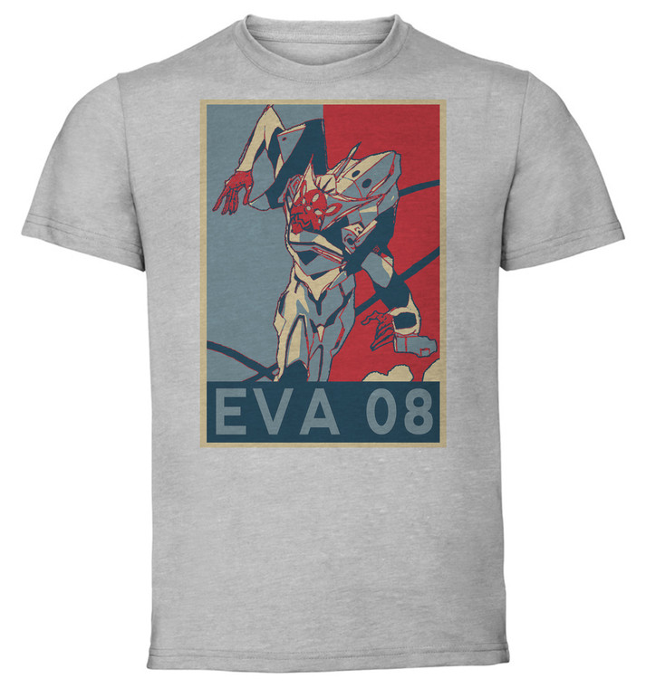 T-Shirt Unisex - Grey - Propaganda - Neon Genesis Evangelion - Eva 08